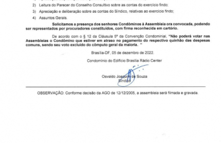 Edital de convocação – Assembleia Geral Ordi...