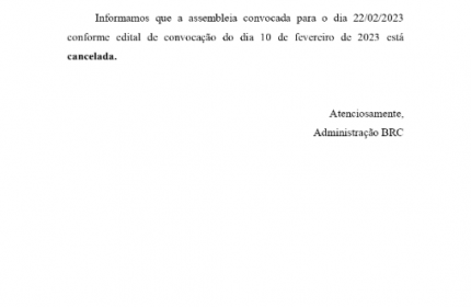 COMUNICADO ASSEMBLEIA 22/02/2023